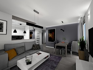 mieszkanie 59 m2 - Salon - zdjęcie od BushkoProjekt