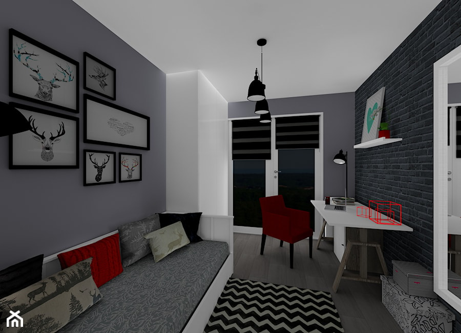 mieszkanie 59 m2 - Biuro - zdjęcie od BushkoProjekt