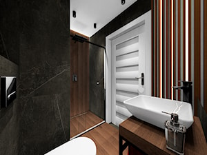 łazienka mniejsza z prysznicem - zdjęcie od BushkoProjekt