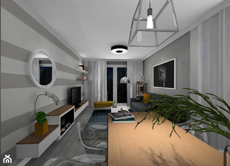 mieszkanie 64 m2 - Salon - zdjęcie od BushkoProjekt