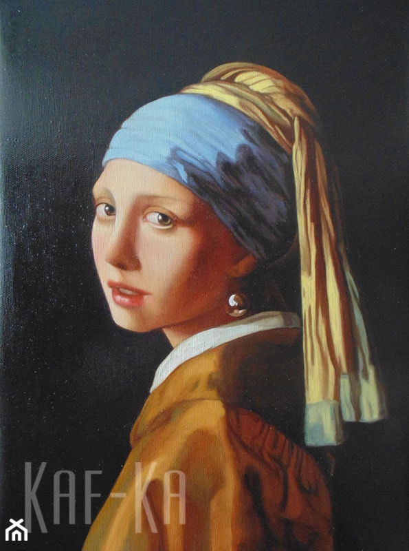 kopia obrazu "Dziewczyna z perłą" wg Jan Vermeer - zdjęcie od Pracownia artystyczna Kaf-ka
