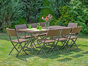 Zestaw składany stół 180 cm i 8 krzeseł - zdjęcie od eDomator.pl