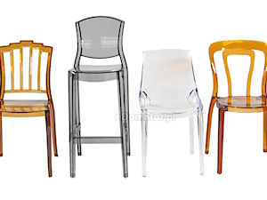 Przeźroczyste krzesła z poliwęglanu - zdjęcie od eDomator.pl