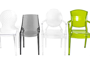 Transparentne krzesła z poliwęglanu - zdjęcie od eDomator.pl