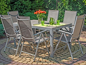 Meble ogrodowe składane aluminiowe MODENA Stół i 6 krzeseł - zdjęcie od eDomator.pl