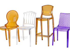 Krzesła designerskie transparentne z poliwęglanu - zdjęcie od eDomator.pl