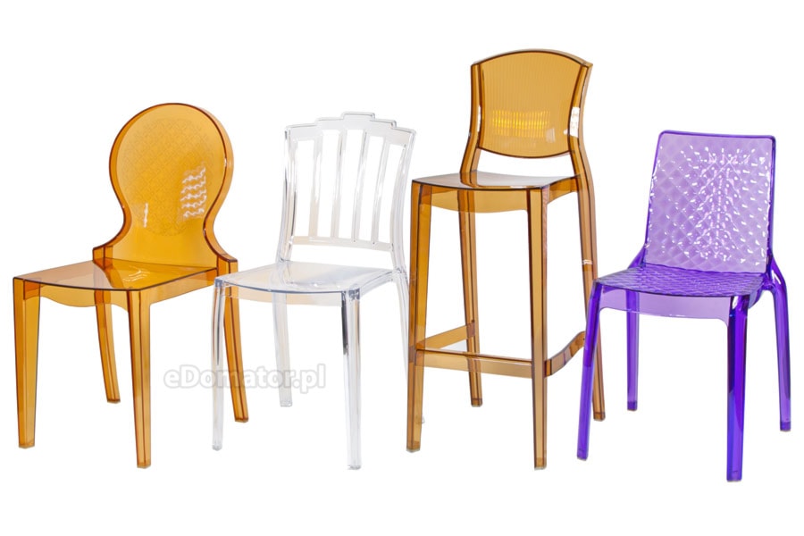 Krzesła designerskie transparentne z poliwęglanu - zdjęcie od eDomator.pl - Homebook