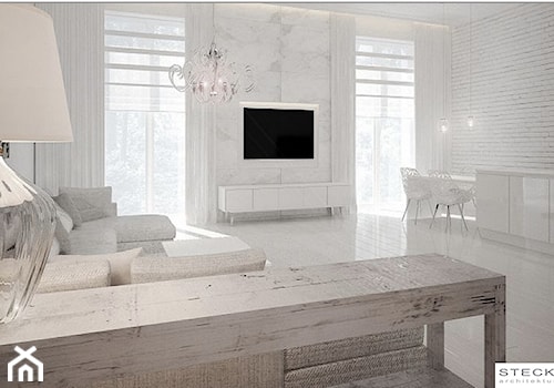 KAMIENICA - apartament - Salon, styl skandynawski - zdjęcie od MARIA STECKA - architekt wnetrz - STECKAINTERIOR