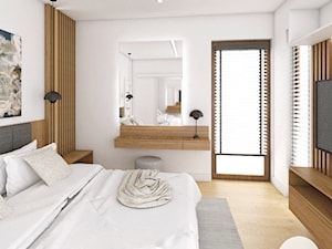 Dom w Rąbie · Projekt - Sypialnia, styl nowoczesny - zdjęcie od WOJSZ studio