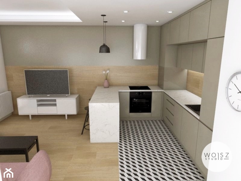 Mieszkanie na wynajem Gdańsk · Projekt - Kuchnia, styl nowoczesny - zdjęcie od WOJSZ studio