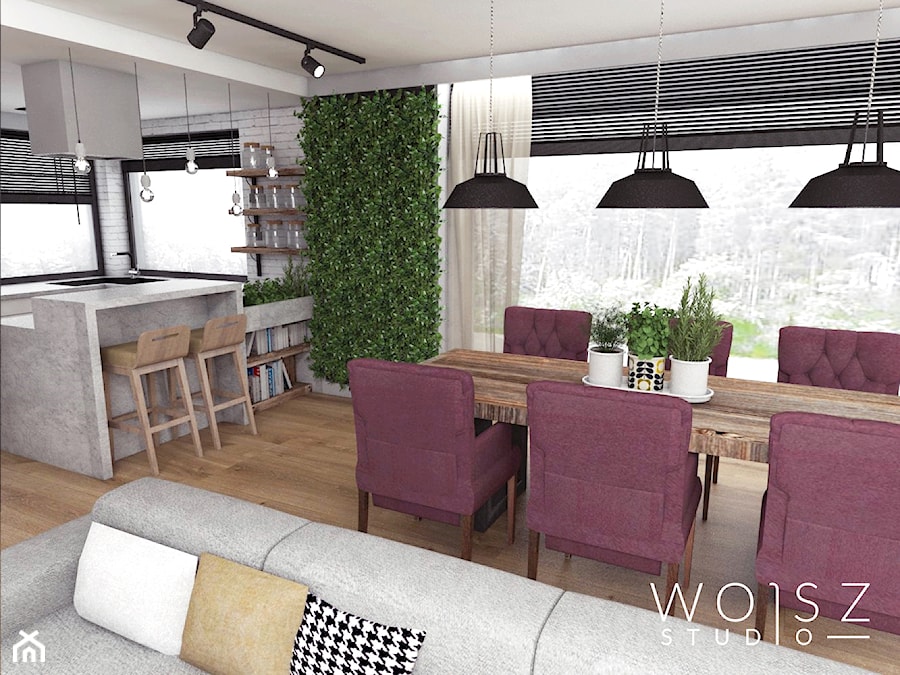 Dom w Warszawie · Projekt - Salon, styl industrialny - zdjęcie od WOJSZ studio
