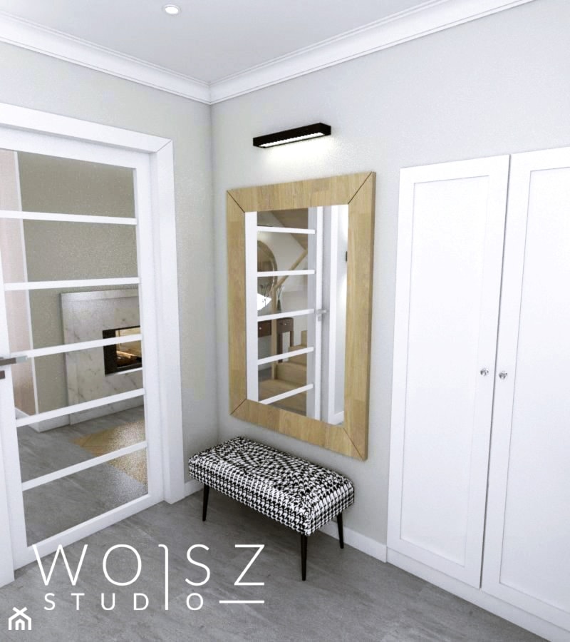 Dom w Wejherowie · Projekt - Mały szary hol / przedpokój, styl tradycyjny - zdjęcie od WOJSZ studio