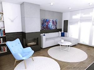 Dom w Gdańsku · Projekt - Średni biały salon, styl nowoczesny - zdjęcie od WOJSZ studio