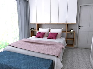 Dom w Różynach · Projekt - Średnia szara sypialnia, styl nowoczesny - zdjęcie od WOJSZ studio