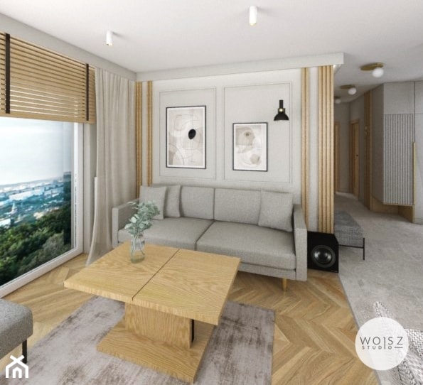 Apartament w Gdyni · Projekt - Salon, styl nowoczesny - zdjęcie od WOJSZ studio