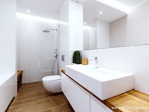 Dom w Rąbie · Realizacja - Średnia bez okna łazienka, styl nowoczesny - zdjęcie od WOJSZ studio