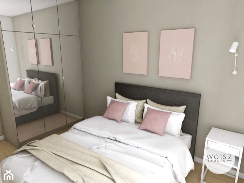 Mieszkanie na wynajem Gdańsk · Projekt - Sypialnia, styl nowoczesny - zdjęcie od WOJSZ studio