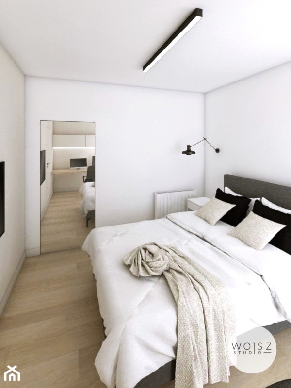 Mieszkanie w Gdańsku · Projekt - Sypialnia, styl minimalistyczny - zdjęcie od WOJSZ studio