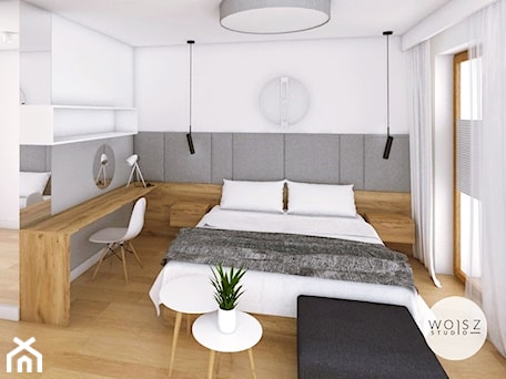 Aranżacje wnętrz - Sypialnia: Apartament w centrum Gdańska · Projekt - Sypialnia, styl nowoczesny - WOJSZ studio. Przeglądaj, dodawaj i zapisuj najlepsze zdjęcia, pomysły i inspiracje designerskie. W bazie mamy już prawie milion fotografii!