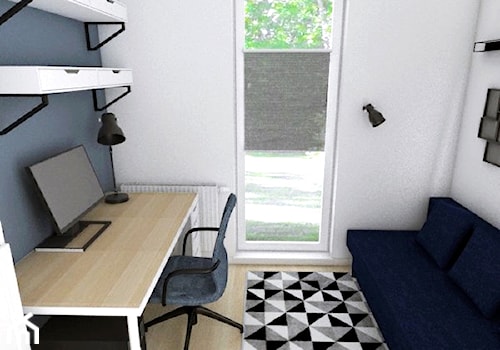 Mieszkanie w Gdańsku · Projekt - Mały biały szary pokój dziecka dla nastolatka dla chłopca dla dziewczynki, styl nowoczesny - zdjęcie od WOJSZ studio