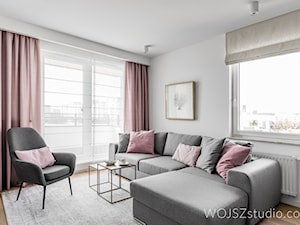 Mieszkanie w Gdańsku · Realizacja - Mały biały salon, styl nowoczesny - zdjęcie od WOJSZ studio