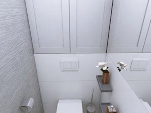 Mieszkanie w Gdańsku · Projekt - Mała na poddaszu bez okna z lustrem łazienka, styl skandynawski - zdjęcie od WOJSZ studio