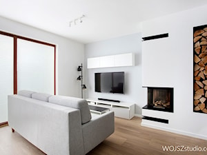 Dom w Gdańsku · Realizacja - Mały szary salon, styl nowoczesny - zdjęcie od WOJSZ studio