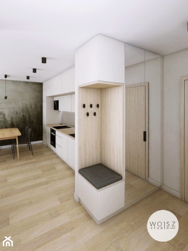 Mieszkanie w Gdańsku · Projekt - Hol / przedpokój, styl minimalistyczny - zdjęcie od WOJSZ studio