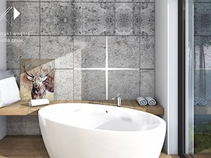Łazienka - Mała średnia łazienka z oknem, styl skandynawski - zdjęcie od STUDIO PNIAK