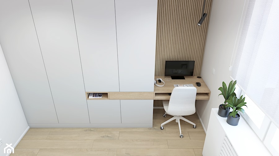 biurko w zabudowie meblowej - zdjęcie od STUDIO PNIAK