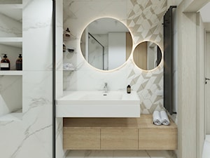 łazienka z płytkami marmurowymi - zdjęcie od STUDIO PNIAK
