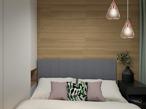 Mała sypialnia zielone zasłony - zdjęcie od STUDIO PNIAK
