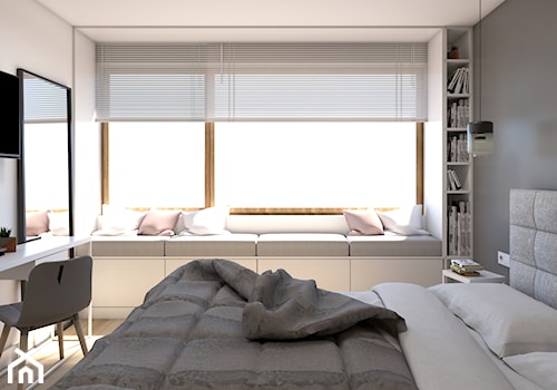 Sypialnia z siedziskiem pod oknem - zdjęcie od STUDIO PNIAK