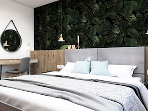 Sypialnia z tapicerowanym łóżkiem - zdjęcie od STUDIO PNIAK