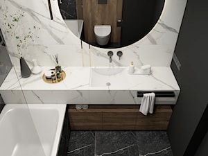 Czarno biała łazienka - zdjęcie od STUDIO PNIAK