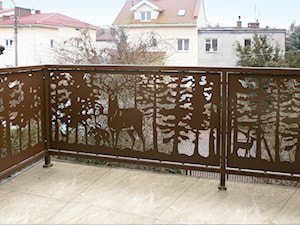 Balustrada balkonowa ażurowa ze stali - zdjęcie od MetalPanel.pl