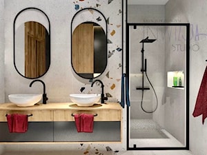 Fikuśna łazienka z lastryko - zdjęcie od InWizja studio Katarzyna Doroszkiewicz