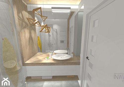 Łazienka - Średnia bez okna z lustrem łazienka, styl nowoczesny - zdjęcie od InWizja studio Katarzyna Doroszkiewicz
