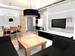 Mieszkanie w wielkiej płycie Sosnowiec - Salon, styl minimalistyczny - zdjęcie od InWizja studio Katarzyna Doroszkiewicz