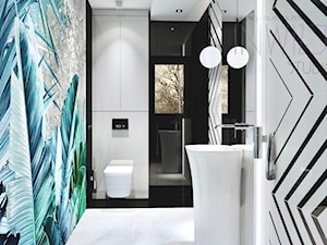 Toaleta z wolnostojącą umywalką - zdjęcie od InWizja studio Katarzyna Doroszkiewicz