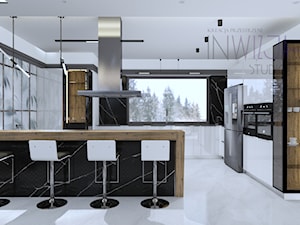 Duży półwysep w kuchni - zdjęcie od InWizja studio Katarzyna Doroszkiewicz