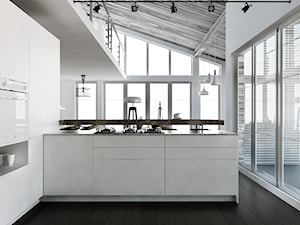 Dom z antresolą w odcieniach bieli - Kuchnia, styl skandynawski - zdjęcie od Projektowanie Wnętrz Krystian Motyl
