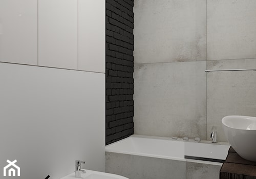 Rewitalizacja krakowskiej kamienicy - Mała bez okna łazienka, styl industrialny - zdjęcie od Projektowanie Wnętrz Krystian Motyl