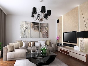 Apartament w Stolicy - Salon, styl glamour - zdjęcie od beata_no@o2.pl