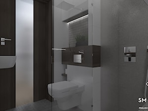 SWEET HOME - Mała z lustrem łazienka, styl nowoczesny - zdjęcie od SM STUDIO Projektowanie wnętrz
