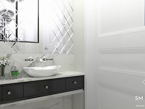 GLAMOUR - Mała bez okna z lustrem łazienka, styl glamour - zdjęcie od SM STUDIO Projektowanie wnętrz