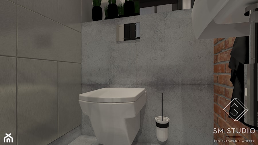 LOFTOWO - Mała bez okna łazienka, styl industrialny - zdjęcie od SM STUDIO Projektowanie wnętrz