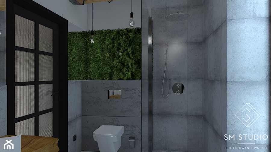 LOFTOWO - Średnia łazienka z oknem, styl industrialny - zdjęcie od SM STUDIO Projektowanie wnętrz