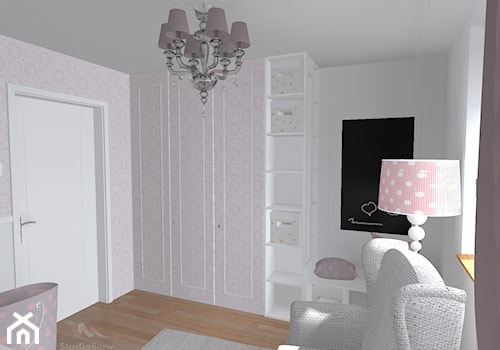 Pokój dziewczynki - Mały szary pokój dziecka dla nastolatka dla chłopca dla dziewczynki, styl tradycyjny - zdjęcie od StudioBarw