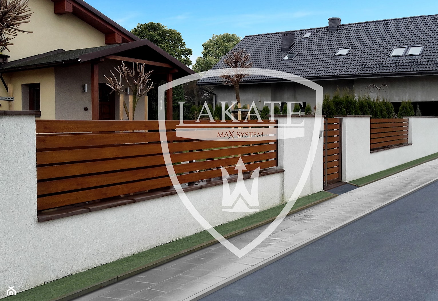 Ogrodzenie-drewnopodobne-Lakate - zdjęcie od LAKATE Sp.z.o.o BRAMY I OGRODZENIA - Homebook